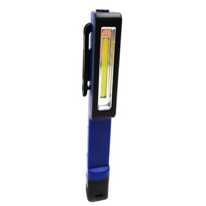 Plastic magnetic COB LED pen clip flashlight