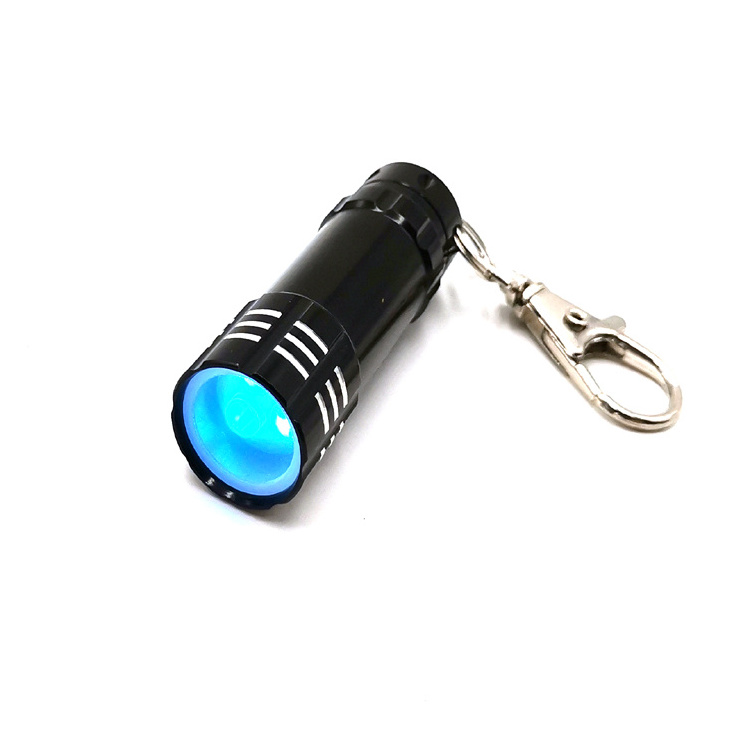 365nm flashlight 3led mini uv flashlight keychain