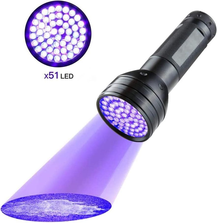 New Arrival Night Vision 51 LED Ultra Violet Scorpion Hunting Torch UV LED Flashlight Black Light