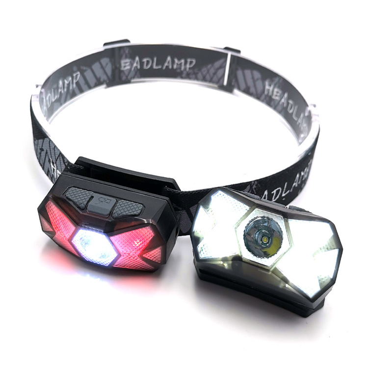 Light weight adjustable 7 light modes IPX4 Waterproof USB Rechargeable Headlamp Flashlight for Running Hiking Reading Camping