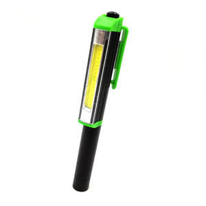 Aluminium magnetic clip COB LED Penlight torch pen flashlight