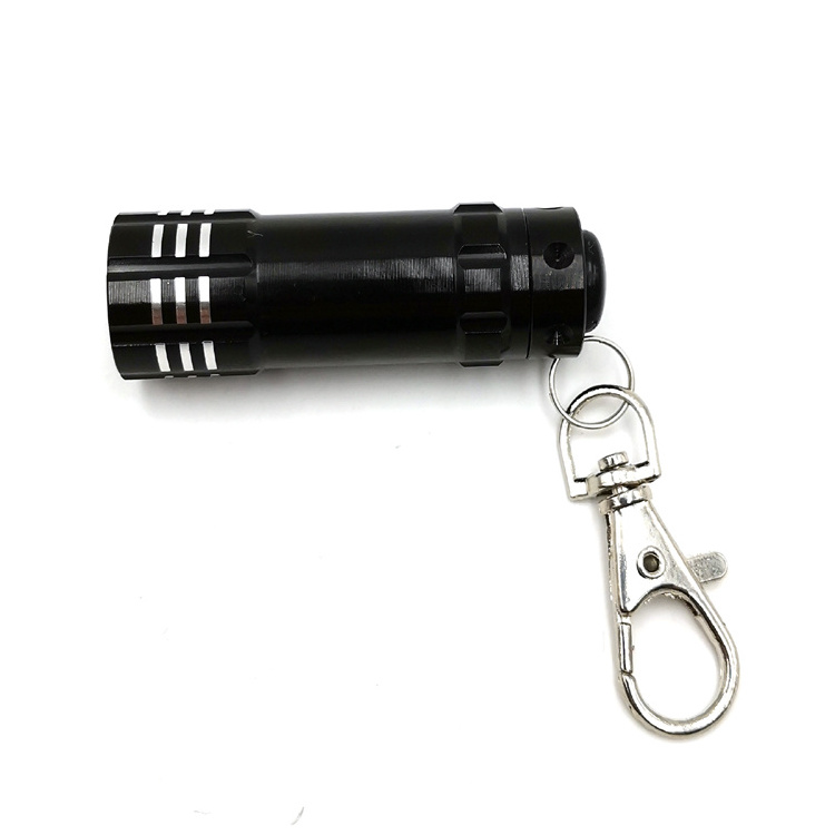 365nm flashlight 3led mini uv flashlight keychain