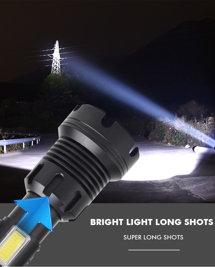 Most Powerful Torch light XHP90 Long Distance led torch tactical white with red light 7 modes USB rechargeable Flashlight