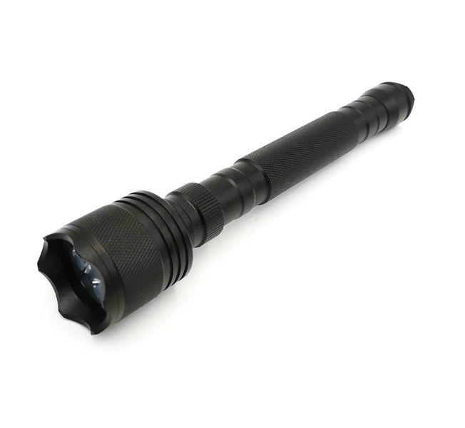 battery powered high power tactical flashlight 4 straw LED torch flashlight