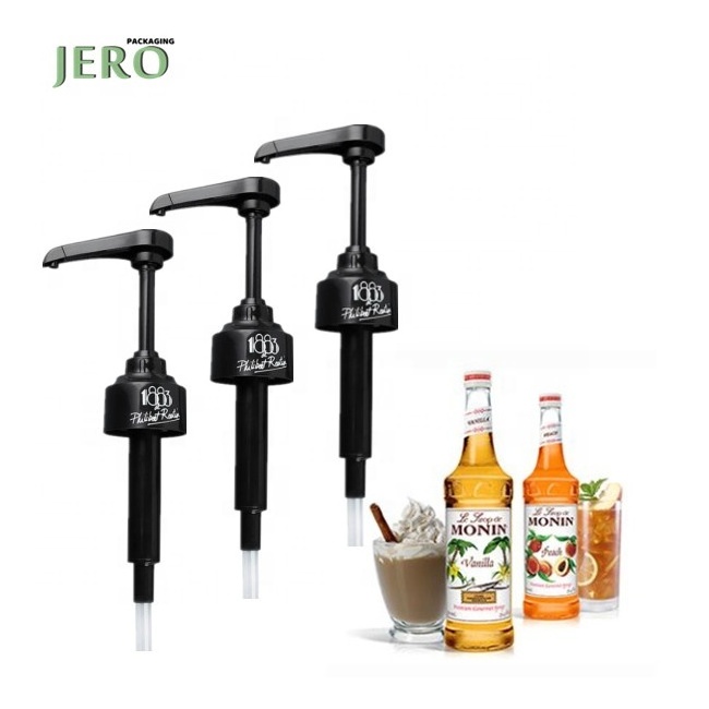 Manufacturer Wholesale Food grade PP 8ml 10ml 30ml black golden coffee syrup pump dispenser monin syrup pump torani syrup pumps