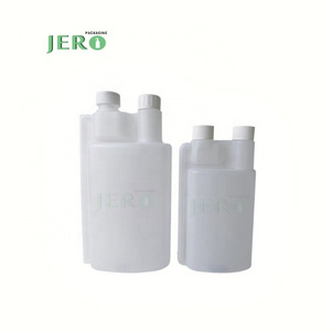 High quality 250ml 500ml 1000ml twin neck fuel bottle medicine bottle double mouth measuring plastic bottle