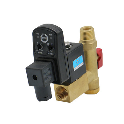 2 Way High Pressure 1/2" 1/4" Air Compressor Parts Digital Timer Auto Drain Valve Electric Water Solenoid Valve