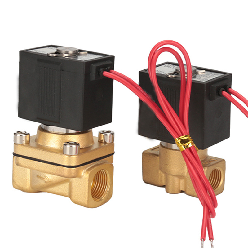 VX2120-06 1/8'' 2/2 Way Normally Closed Direct Acting Brass Solenoid Valve For Water Gas Air 12VDC 24VDC 110VAC 220VAC