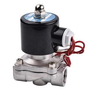 2S160-15 DC12V AC220V Stainless Steel Water Gas Solenoid Valve Direct-acting 2/2 Way Normal Closed Mini Solenoid Valve