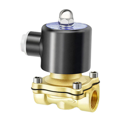 2W200-20 DN15 G1/2" AC220V DC24V One Way Normally Closed NC Brass Air Oil Valve Control Switch Solenoid Water Valve