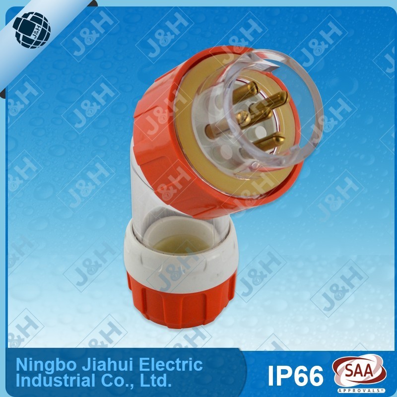 Australia Standard Electric Power Plug 10A 500V 5 Pin Angle IP66 Industrial Socket and Plug