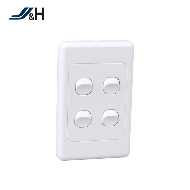 JHAS312-V Australia Standard SAA Electrical Plastic Vertical Home Wall Light Decorative 6 gang 2 way Switches