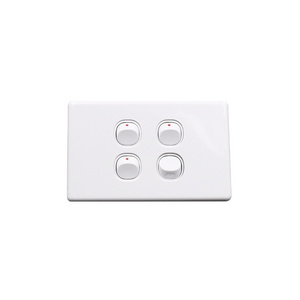 Hot sell australian standard saa plastic wall switch 4 gang 2 Way switch,wall light switch