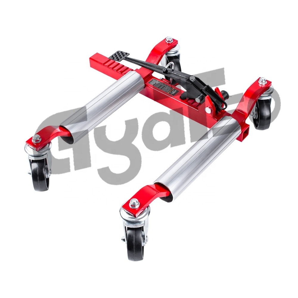 Wheel Dolly Car Skate, Heavy Duty Vehicle Positioning with Ratchet Foot Pedal, Ratchet Type Tire Skate go Jack for Car Truck