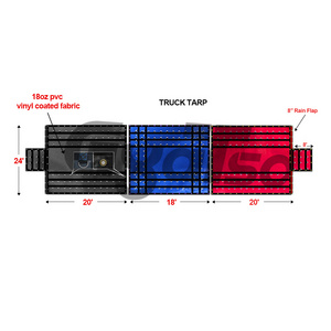 10' x 12'  18OZ PVC Vinyl Coated Fabric Heavy Duty Nylon Flatbed  Waterproof  Protective Cover Smoke Tarp for Flatbed