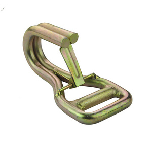 50mm cargo securing one way double J hook with safety latch