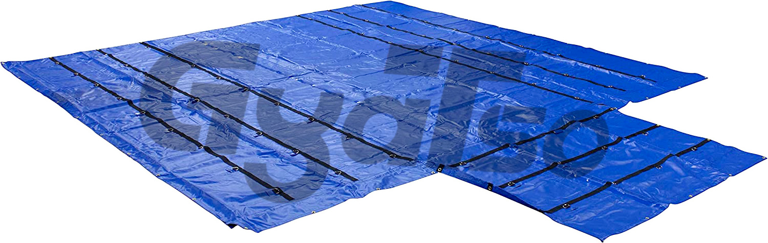 10' x 12'  18OZ PVC Vinyl Coated Fabric Heavy Duty Nylon Flatbed  Waterproof  Protective Cover Smoke Tarp for Flatbed