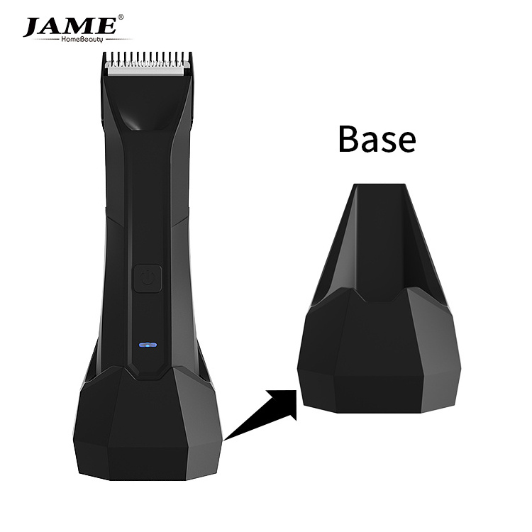 Homebeauty Electric Groin Hair Trimmer Balls Shaver for Men Detachable Ceramic Blade Body Groomer Pubic Hair Razor  with light