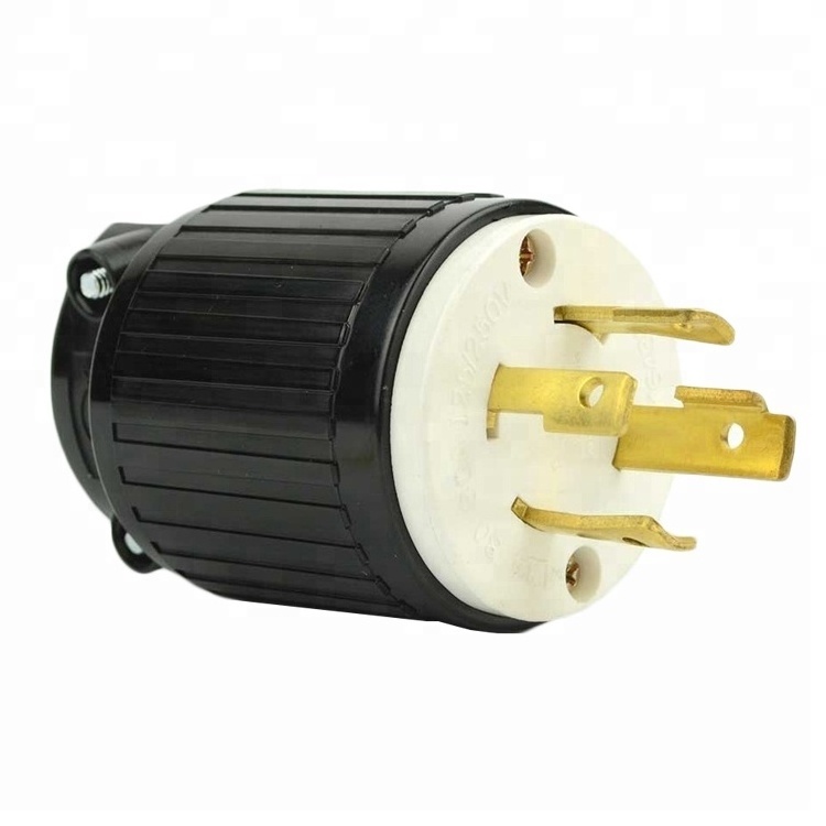 30A Generator RV Plug 4 Pin Male Plug with Twist Lock 125/250V NEMA L14-30P