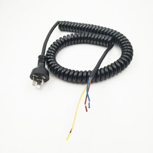 Type P Argentina plug with coiled cable spiral power cord