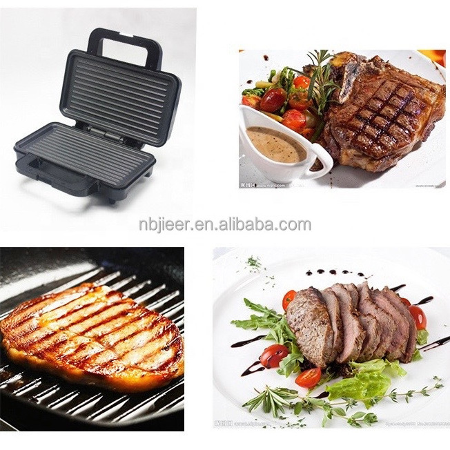 ETL Non Stick Auto Temperature Control Electric Smokeless BigSize Double Slices Detachable Grill Pan Steak Sandwich Waffle Maker