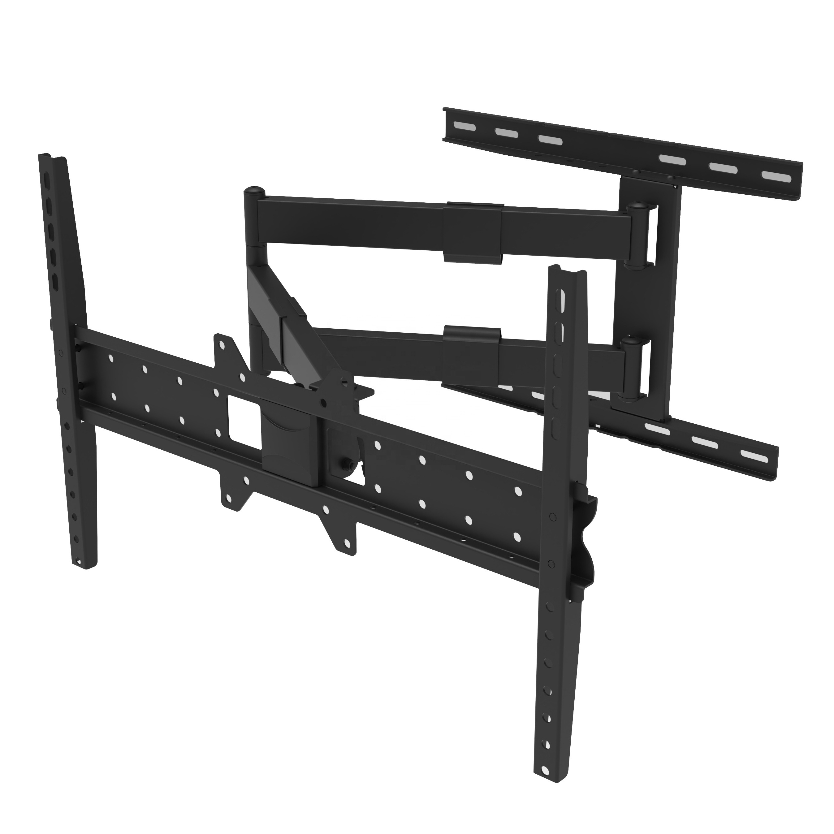 Full Motion TV Wall Mount for 55-80 Inch Flat Curved TVs with Smooth Tilts Swivel Extends - Dual Articulating Arms Wall Mount TV