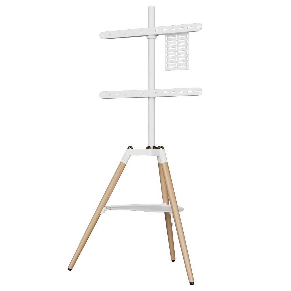 Fashion White Portable TV Stand Flat Panel TV Display Floor Stand 32-65 inch Artistic Tripod TV Floor For Living Room