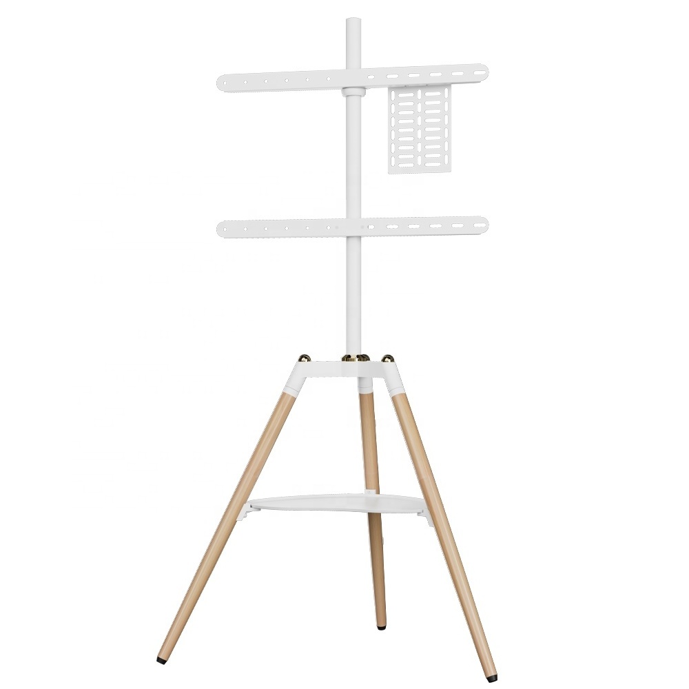 Fashion White Portable TV Stand Flat Panel TV Display Floor Stand 32-65 inch Artistic Tripod TV Floor For Living Room