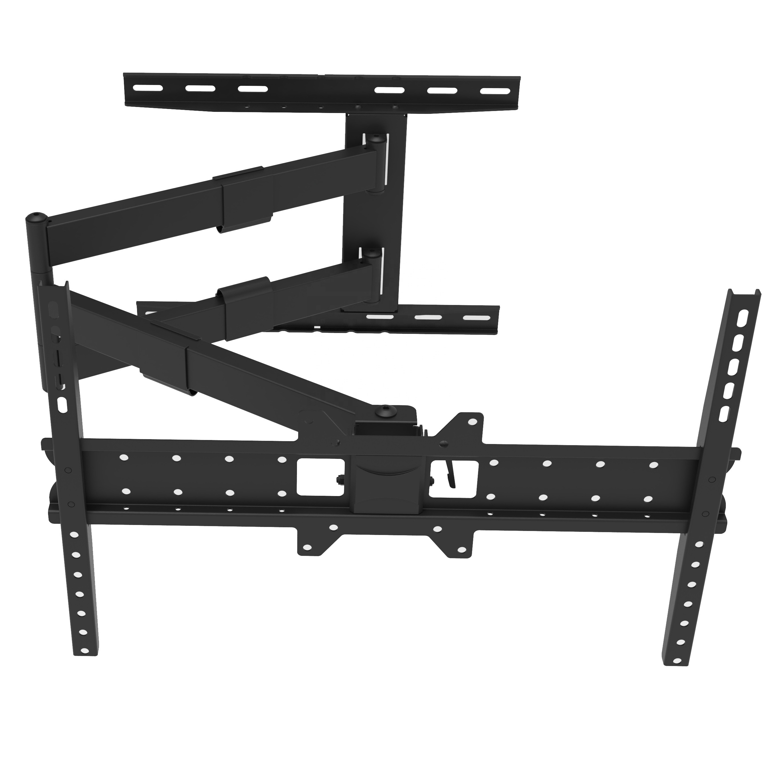 Full Motion TV Wall Mount for 55-80 Inch Flat Curved TVs with Smooth Tilts Swivel Extends - Dual Articulating Arms Wall Mount TV