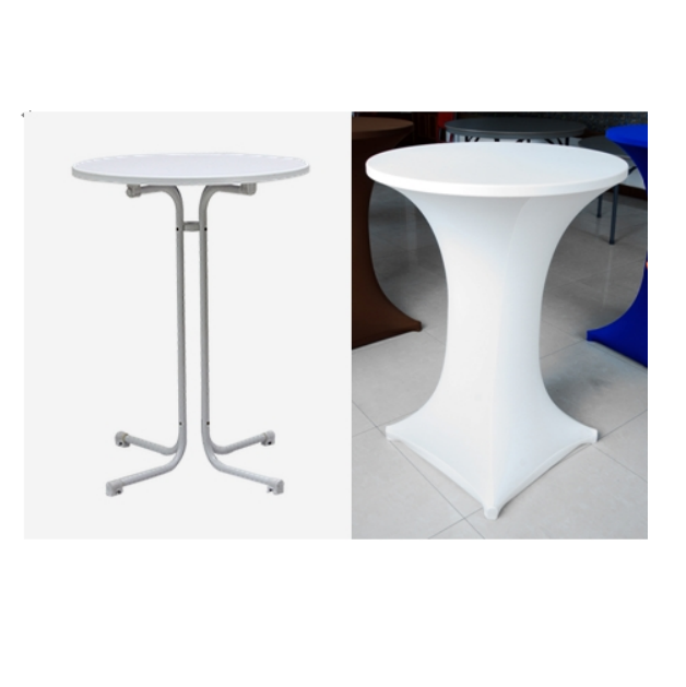 MDF table top bar table cocktail  folding table white color  for event