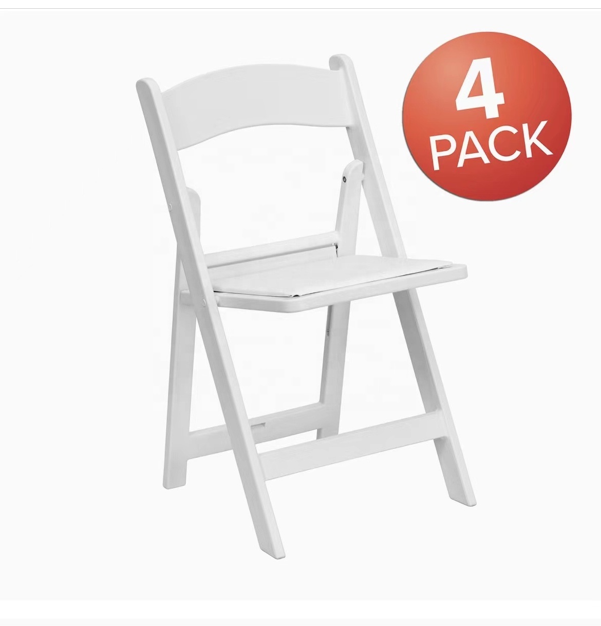 factory supply plastic resin wimbledon chair/white wedding folding chair