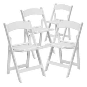 factory supply plastic resin wimbledon chair/white wedding folding chair