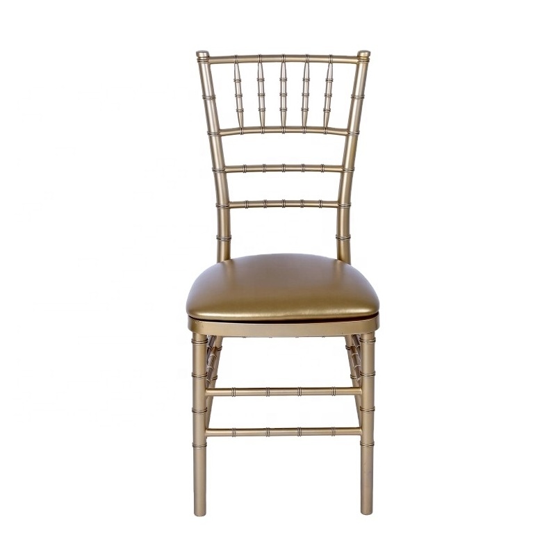 Resin chiavari chair different colors  using in rental event  party  gold color