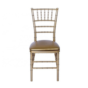 Resin chiavari chair different colors  using in rental event  party  gold color