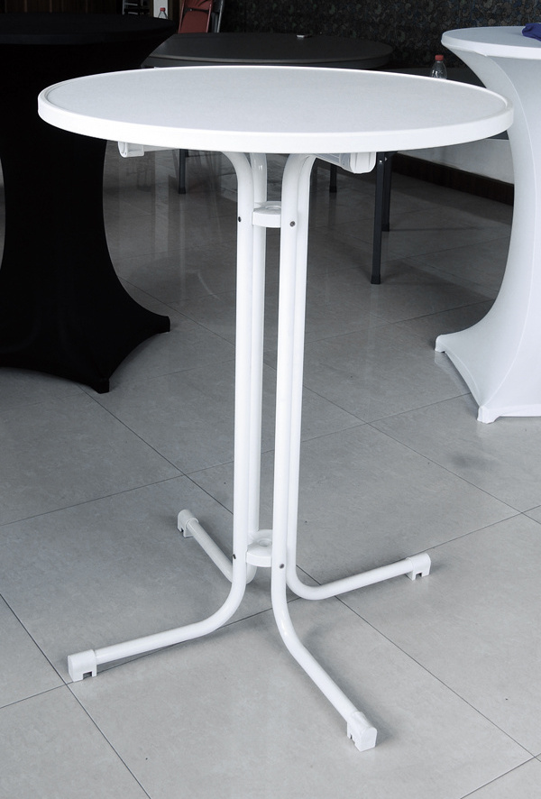 MDF table top bar table cocktail  folding table white color  for event