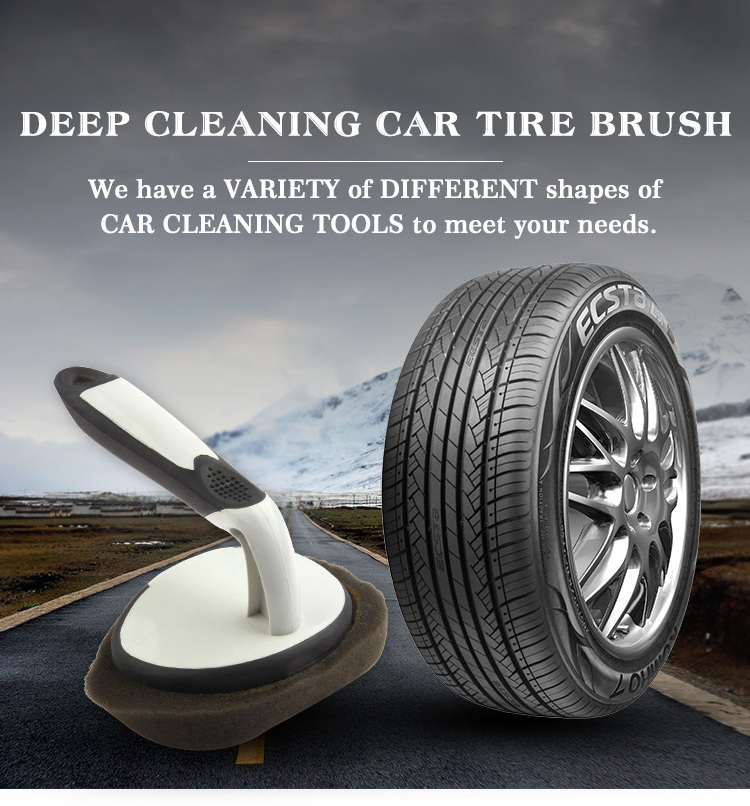 Cleaning Wax Well Wheel Tire Brush With Comfortable Handle