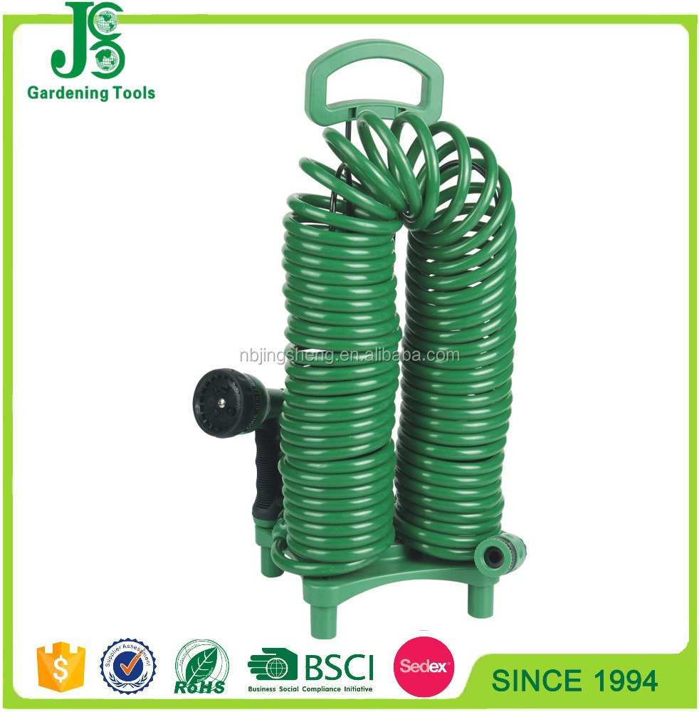 JS-970 Garden hose holder with 25FT coil hose kits