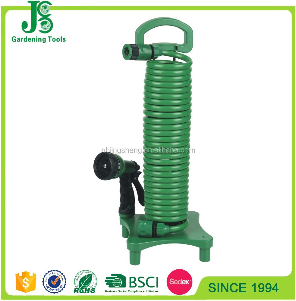 JS-970 Garden hose holder with 25FT coil hose kits