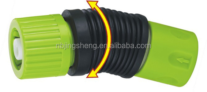 JS plastic tube flexible free angle connector quick coupling hose connector with water stop