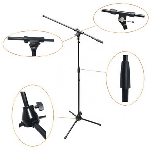 professional audio video plastic microphone stand and microphone with stand