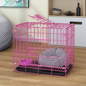 Disturibtor manufacturer pink fashion iron pet cages houses product stackable dog cage drop cage for dogs