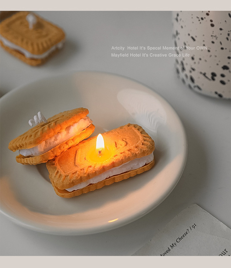 Jinmai Luxury Candles Scented Food Candles Support Customize Color And Scents Cookies Candle