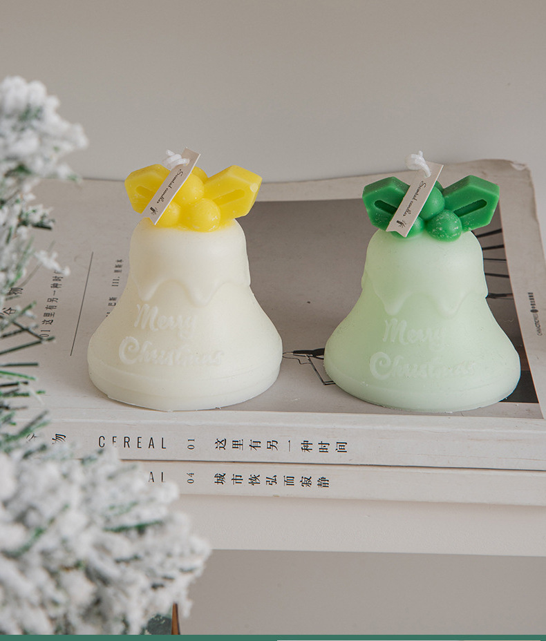 Jinmai Wholesale Soy Candles Scented Luxury Private Label Christmas Bell Scented Candles