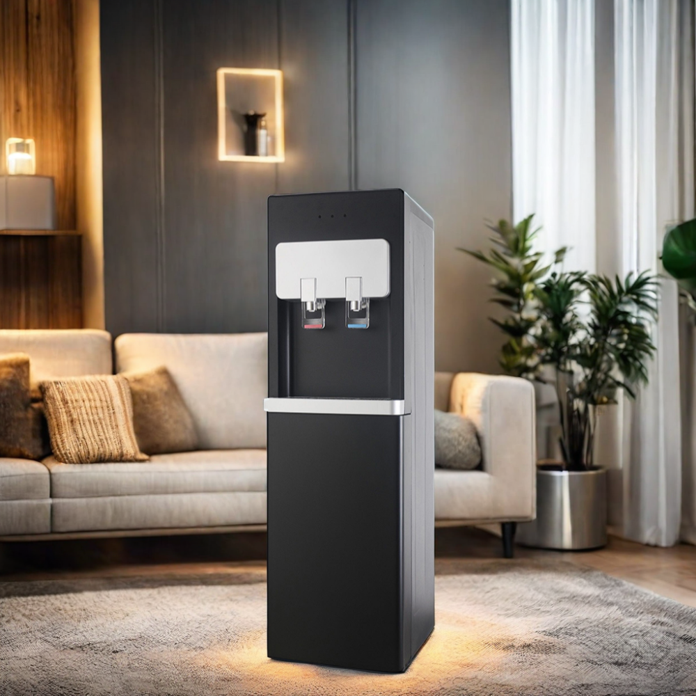 Korea style free stand hot cold water dispenser / Vertical water cooler compressor or electric cooling  with cabinet hotel home