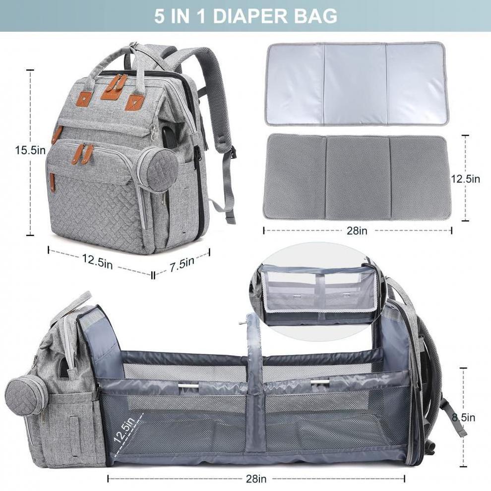 Diaper Bags Backpack with Stroller Strap and USB Interface Maternity baby Nappy Changing Bag New for Travel mommy bags for Baby