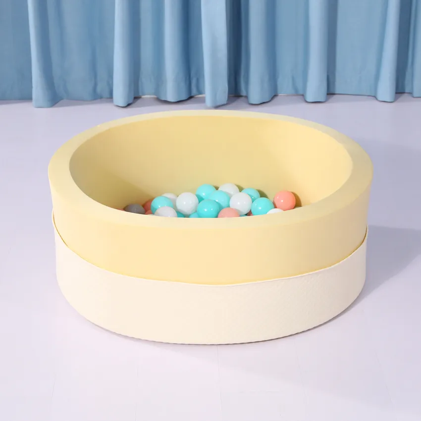 Hot Eco-friendly PU Foam Filling kid Round Ball pool Pit indoor Soft Ball Pool for Baby Kids Soft Play Playground