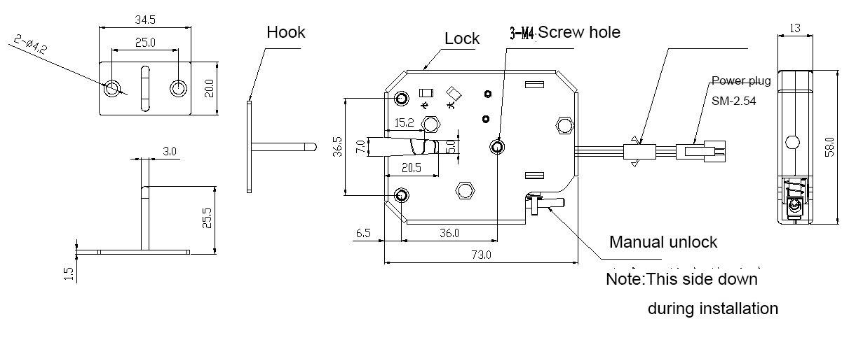 PW-201A 12V DC New Type Electronic Solenoid Outdoor Metal Wireless Electric Lock with control system