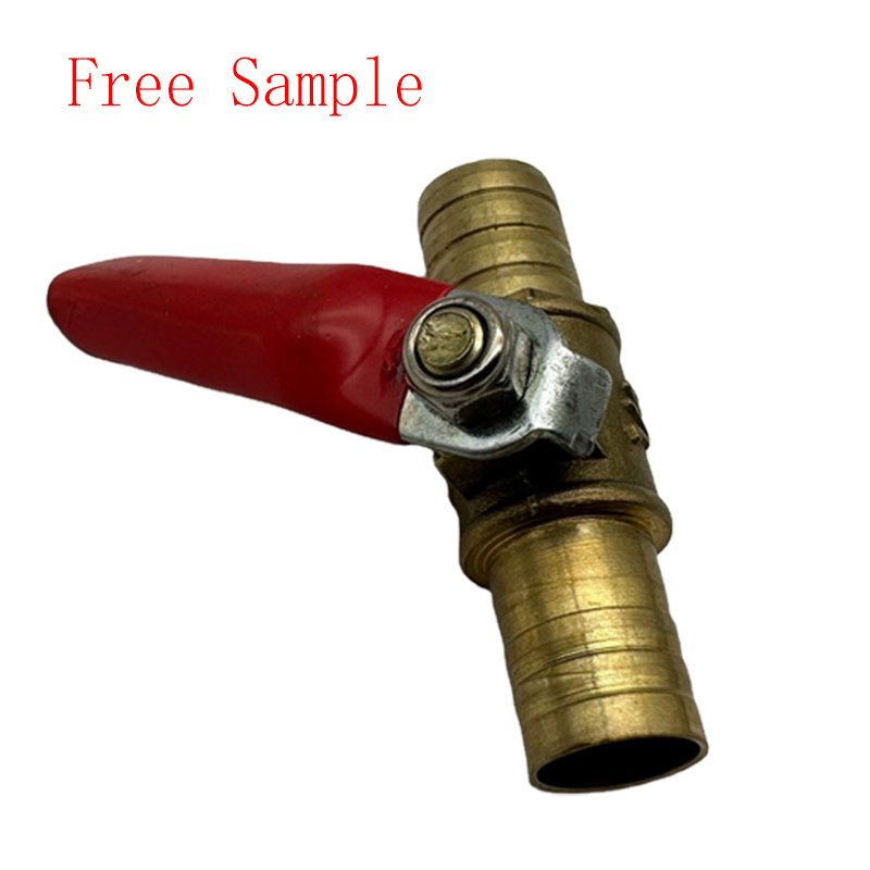 12mm Hose Barb Inline Brass Water Oil Air Gas Fuel Line Shutoff Ball Valve Pipe Fittings Pneumatic Connector