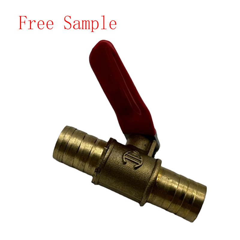 12mm Hose Barb Inline Brass Water Oil Air Gas Fuel Line Shutoff Ball Valve Pipe Fittings Pneumatic Connector