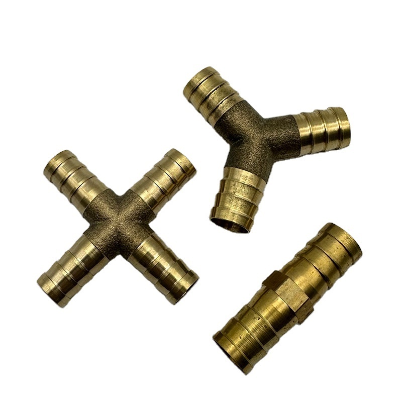 High-Quality Brass Barbed 4 Way Cross Fitting